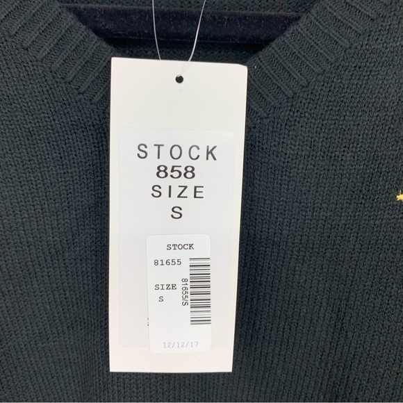 Parker Mens Small V-neck Pullover Sweater Black Preppy Casual Business NEW - Picture 8 of 9